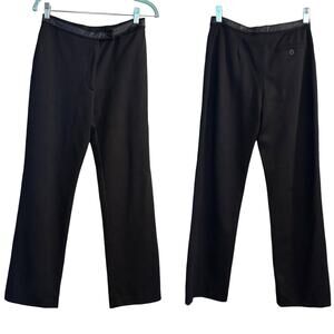 SALE!!!!!!Fendi Roma Vintage Black Waist Belt Logo Black Pants Size M